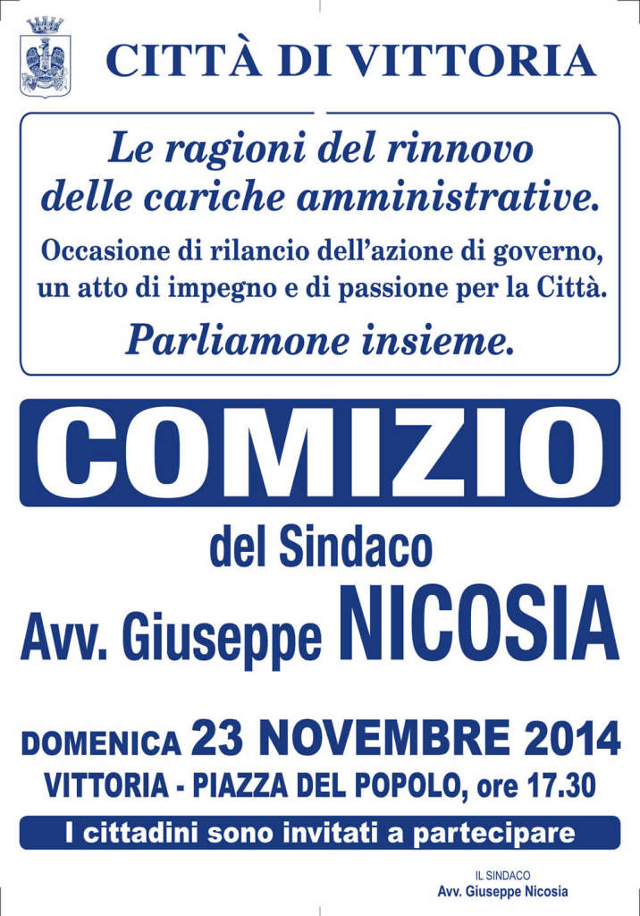 COMIZIO SINDACO