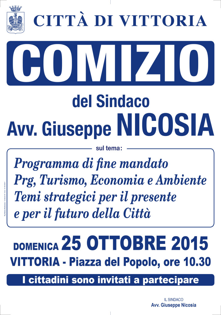 COMIZIO SINDACO